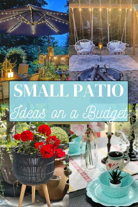 Diy Courtyard Ideas On A Budget, Small Patio Oasis Ideas, Simple Patio Ideas On A Budget, Small Backyard Decorating Ideas, Small Backyard Ideas On A Budget Easy, Small Patio Layout, Small Outdoor Patio Ideas Townhouse, Patio On A Budget, Patio Oasis Ideas