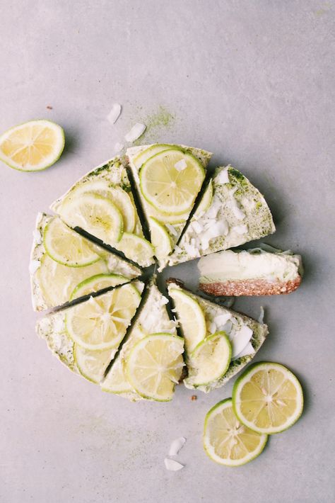 Raw Green Tea Matcha & Lemon “cheesecake” {V + GF} Matcha Brownies, Raw Cheesecake, Lemon Cheese, Matcha Tea Powder, Organic Matcha, Matcha Green Tea Powder, Processed Sugar, Tea Powder, Matcha Powder