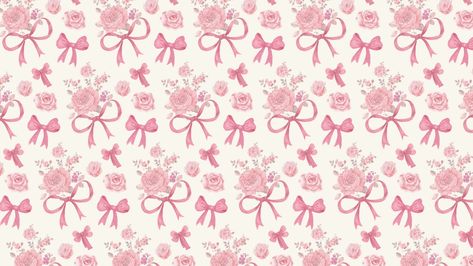 Girly Wallpaper For Tablet, Pink Coquette Macbook Wallpaper, Pink Floral Macbook Wallpaper, Pink Bow Wallpaper Ipad, Love Shack Fancy Wallpaper Laptop, Valentines Pc Wallpaper, Bows Wallpaper Mac, Bow Aesthetic Wallpaper Laptop, Croquette Aesthetic Desktop Wallpaper