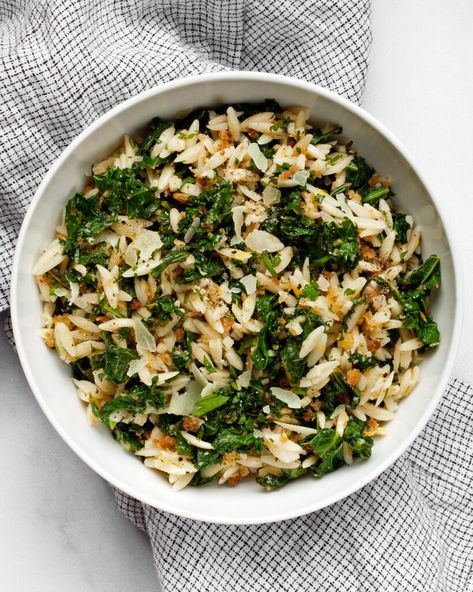 Orzo Kale Recipes, Orzo And Kale Recipes, Kale And Orzo Salad, Orzo Kale Salad, Kale Orzo Salad, Lemon Chicken Orzo Soup With Kale, Kale Orzo Soup, Lemon Broccoli Orzo, Kale And Orzo