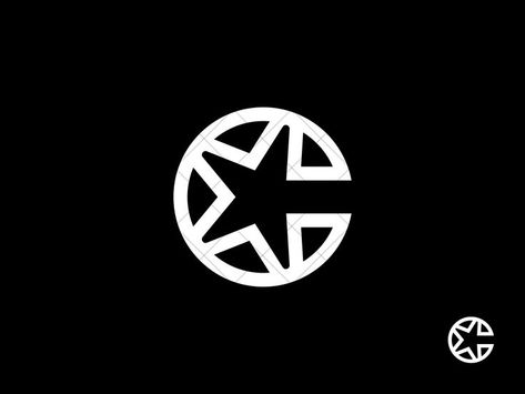 C Star Logo, Letter C Logo, Rc Logo, Management Logo, Club Branding, Streetwear Logo, Star Symbol, Star Logo Design, Logotype Typography