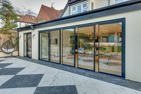 9 Alternatives To Bifolding Doors - Aluminium Trade Supply Kitchen Extensions With Bifold Doors, External Sliding Doors Patio, Bifold Doors Lounge, Bifolding Patio Doors, Patio Bifold Doors Outdoor Living, Bifold Exterior Doors Patio, Exterior Bifold Doors, Bifolding Doors Kitchen, Back Doors Exterior Patio