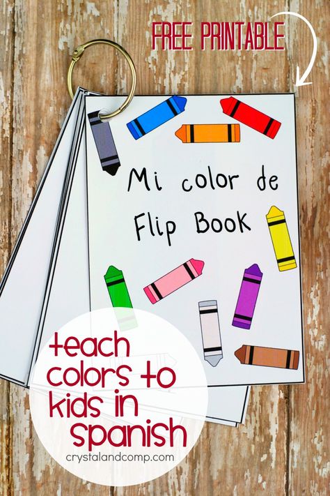 teach colors to kids in Spanish Flip Book Ideas, Teaching Kids Colors, Lessons For Preschoolers, Preschool Spanish Lessons, Colors In Spanish, Teach Colors, Preschool Spanish, Spanish Colors, Learning Spanish For Kids