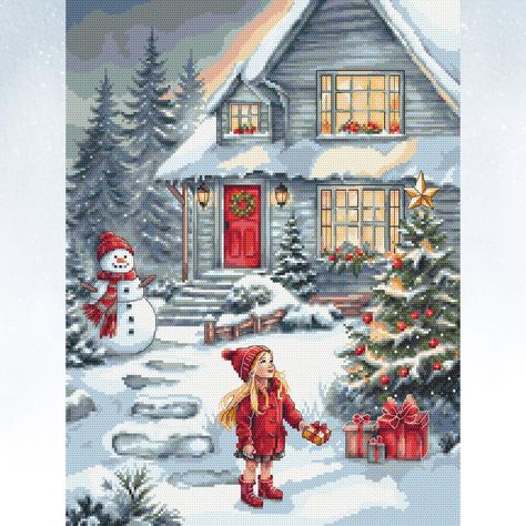 DIY craft kit, Embroidery Kit, cross stitch set, counted kit, CORICAMO, Cross stitch kit - Magic of Christmas przez CoricamoCrossStitch na Etsy Colorful Cross Stitch Patterns, Colourful Cross Stitch, Diy Craft Kit, Magic Of Christmas, Diy Craft Kits, Embroidery Kit, Art Textile, Stitching Art, Cross Stitch Art