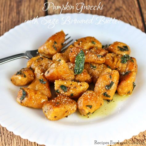 Pumpkin Gnocchi Pumpkin Gnocchi Recipes, Boyfriend Food, Fall Yummies, Fall Feast, Pumpkin Gnocchi, Meatless Dishes, Freezer Food, Healthy Gourmet, Cooking Pumpkin