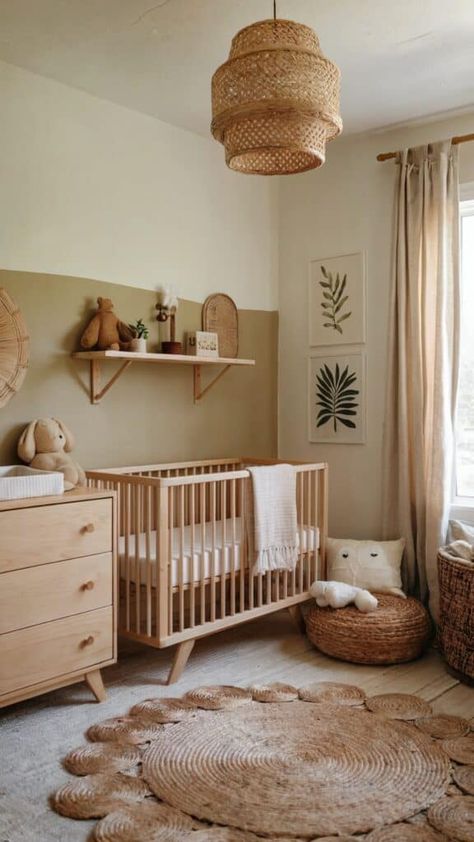 21 Inspiring Neutral Nurseries You'll Love Beautiful Nursery Ideas, Boho Nursery Boy, Calming Decor, Neutral Nurseries, Boho Baby Nursery, Cozy Boho, Baby Boy Room Nursery, Nursery Room Boy, Nursery Room Inspiration