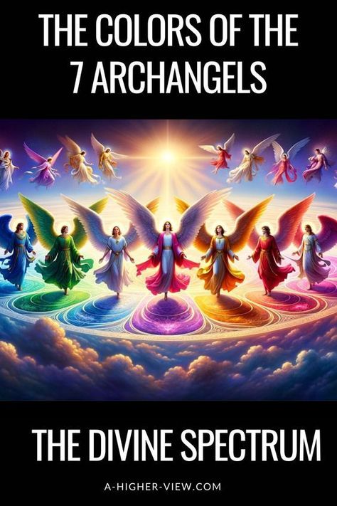 By understanding and incorporating the colors of the 7 archangels into our spiritual practices, we open ourselves to deeper connections with these celestial guides, tapping into their unique energies to foster growth, healing, and transformation in our lives. #angelology #archangels #angels Healing Angels Pictures, List Of Archangels, Angelic Reiki, Protection Quotes, 7 Archangels, Archangel Zadkiel, Archangel Jophiel, Angelic Symbols, Spiritual Stories