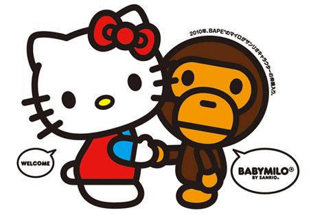 monkey + HK = heaven Bape Cartoon, Bape Art, Goten Y Trunks, Baby Milo, Hello Kitty Baby, Kitty Baby, Hippie Painting, Baby Wallpaper, Hello Kitty Drawing