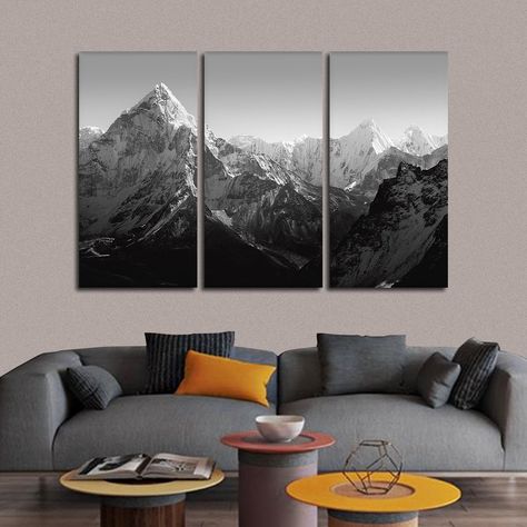 Himalaya Mountains Multi Panel Canvas Wall Art Ama Dablam, Slate Wall Tiles, Travertine Wall Tiles, Himalayan Mountains, Marble Wall Tiles, 3d Wall Tiles, Concrete Look Tile, Porcelain Wall Tile, Stone Look Tile