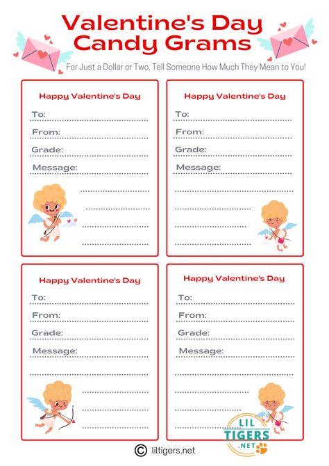 Valentines Day Candy Grams, Valentine Candy Grams, What Is Valentine, Hearts Printable, Sweetheart Candy, Valentine Template, Candy Grams, Prom 2014, Printable Valentines