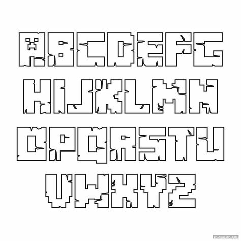 broken minecraft printable letters cutout Minecraft Name Letters, Minecraft Font Letters, Minecraft Letters Alphabet, Minecraft Lettering, Minecraft Cricut Projects, Minecraft Letters, Minecraft Alphabet, Pixel Letters, Minecraft Svg