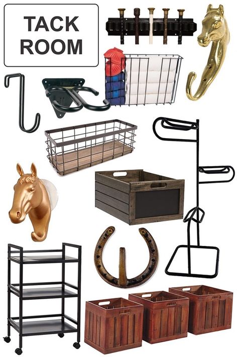 Tack room storage and organization essentials Small Tack Room Ideas, Tack Room Storage, Tack Storage, Tack Locker, Tack Room Organization, Horse Tack Rooms, Tack Box, Stable Style, Barn Hacks