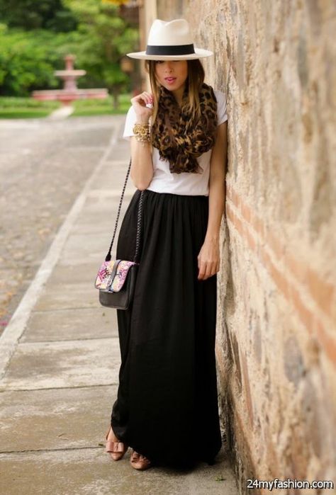 Black Long Skirt Outfit, Maxi Skirt Outfit, Rok Outfit, Skirt Outfit Ideas, Church Clothes, Skirt Diy, Long Skirt Outfits, Cute Skirt Outfits, Maxi Skirt Outfits