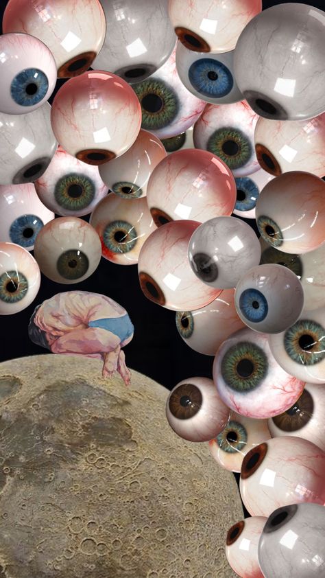 All Eyes On You, Multiple Eyes Art, Eyeball Collage, Eye Collage Art, Eyes Surrealism, Insane Eyes, Eye Collage, Eyes Collage, Eyes Everywhere