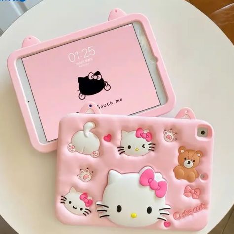 Brand New Sanrio Hello Kitty Ipad Silicone Case Cute Soft Cover For Ipad 10.2 Inch. 7, 8, 9 Generation. Includes Holder Strap In Butterfly Print. Color: Pink Measurements (In Inches) Height: 7.4” Length: 10.43” Tags: Ipad Accessories, Ipad Protector Pink Tablet Case, Cute Ipad Cases 9th Generation, Hello Kitty Ipad Case, Kawaii Amazon, Hello Kitty Ipad, Ipad Cute, Hello Kitty Products, Ipad Case Stickers, Random Products