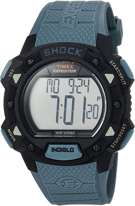 Amazon.com: Timex Men's T49896 Expedition Base Shock Blackout Resin Strap Watch : Clothing, Shoes & Jewelry Shocked Cat, Sport Style Men, Timex Expedition, Timex Indiglo, Outdoor Watch, Local Gym, Timex Watches, Sport Shoes Women, Garmin Watch