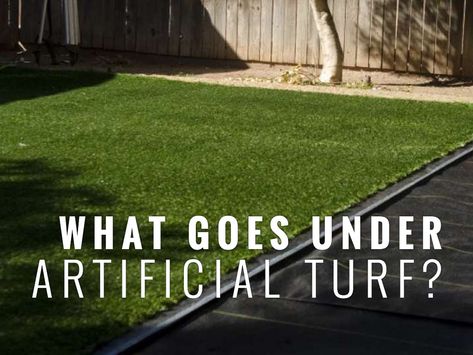 What goes under artificial turf? - Turf Pros Solution Turf Area Backyard, Turf In Garage, How To Put Down Artificial Turf, Fake Grass Dog Area, Astro Turf Play Area, Pet Turf Backyard Ideas, Outdoor Turf Play Area, Turf Backyard Ideas Outdoor Living, How To Lay Artificial Turf