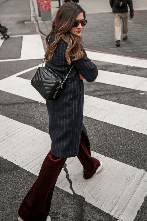 Nathalie Martin, Stedman Coat, Bowling Bag, Sandro Paris, Bowling Bags, Style Inspiration Fall, Fall 2023, Canvas Sneakers, Corduroy Pants