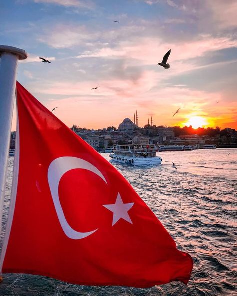 Istanbul Turkey Photography, Turkey Flag, Turkish Flag, Country Photography, Istanbul Photography, Turkey Photos, Turkey Country, Istanbul Travel, Hagia Sophia