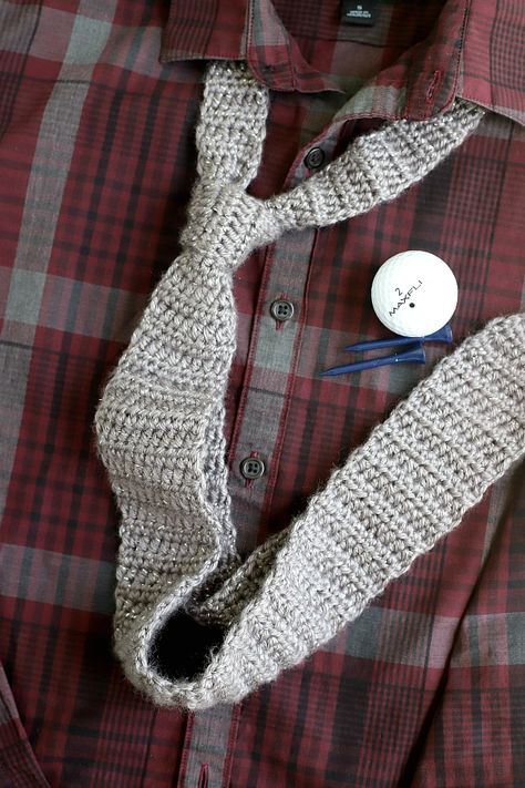 Crochet Necktie | Grateful Prayer | Thankful Heart Crochet Neck Tie Free Pattern, Men’s Crochet Gifts, Crochet Necktie, Crochet Ties, Tie Pattern Free, Hair Ties Tutorial, Necktie Pattern, Grateful Prayer, Crochet Tie