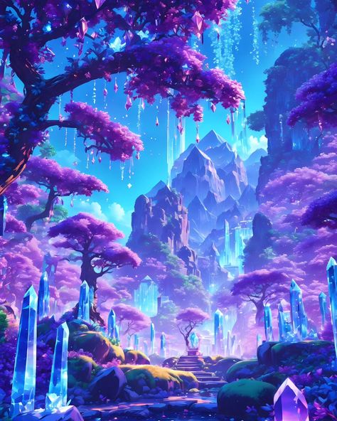 Mr.storytllr->Precious jungle ----------------💎------------------------- Fantasy Landmarks, Dnd Landscape, Western Esotericism, Fantasy Jungle, July Aesthetic, Reality Creation, Fantasy Locations, Mountains Painting, Fantasy Land