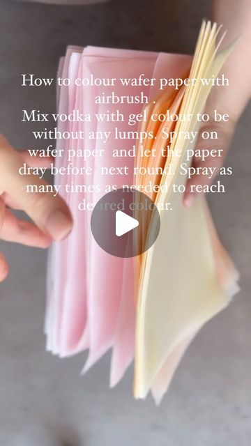 Zane Stavra on Instagram: "HOW TO COLOUR WAFER PAPER.   #wafer #waferpapertutorial #waferpaperflowers #waferpaparart" Wafer Paper Tutorial, Wafer Paper Butterflies, Recipe Paper, Wafer Paper Flowers, Wafer Paper Cake, Fall Outdoor Decor, Wafer Paper, Paper Cake, August 21