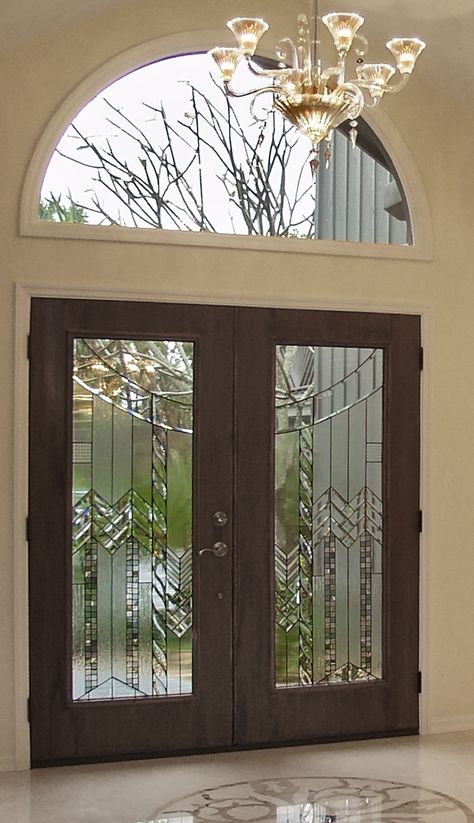 4 Panel Front Door, Victorian Stained Glass Panels, Merritt Island Florida, Wooden Glass Door, Beveled Glass Doors, Roofing Ideas, Custom Front Doors, Storm Doors, Wooden Front Door Design