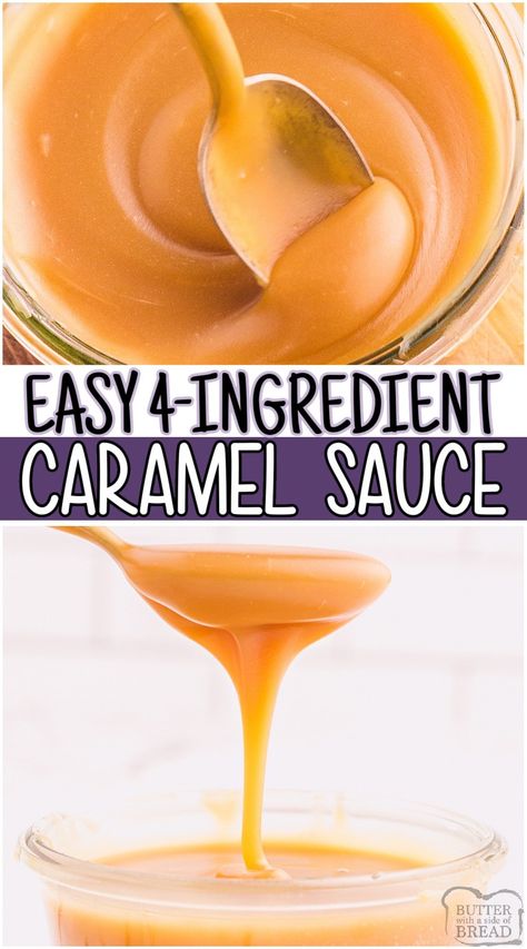 Easy Homemade Caramel Sauce, Caramel Apple Sauce, Easy Caramel Sauce, Caramel Dipping Sauce, Homemade Caramel Recipes, Easy Homemade Caramel, Diy Caramel, Caramel Sauce Recipe, Easy Caramel