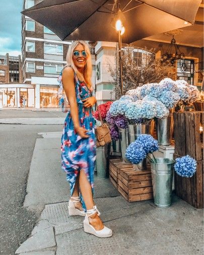 Gucci marmont bag worn with a blue floral chiffon maxi dress and Espadrilles Sandals - this would be a great wedding guest outfit or wedding guest dress. I love the espadrille sandals - you can get the castaner ones or some cheaper dupe tie up wedge sandals - espadrille wedges are the perfect summer shoe - worn with blue rayban sunglasses http://liketk.it/2DV80 #liketkit @liketoknow.it #LTKunder100 #LTKwedding #LTKtravel #LTKshoecrush #LTKstyletip #LTKeurope Gucci Marmont Bag, Espadrilles Sandals, Floral Chiffon Maxi Dress, Workout Posters, Summer Shoe, Gucci Marmont, South Kensington, Wedge Espadrilles, Chiffon Maxi