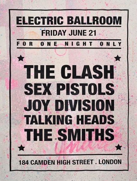 Wish i could have been there - I wasn't aware Joy Division ever played at the same time as The Smiths, i thought they were already onto New Order at that point Ian Curtis, Etiquette Vintage, The Rocky Horror Picture Show, Dream Concert, The Smiths, Rock N’roll, Joy Division, Concert Poster, I'm With The Band