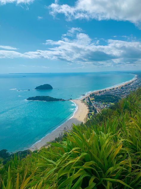 📍Mount Maunganui, New Zealand🇳🇿 Mount Maunganui New Zealand, New Zealand Aesthetic, Mount Maunganui, Dream Trips, New Zealand Landscape, Gap Year, Italian Summer, School Life, Island Life