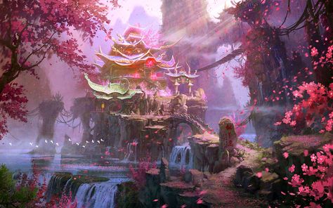 296286 | mehmet canli | Flickr Asian Landscape, Japanese Castle, Desktop Wallpaper Art, Fantasy Castle, Fantasy City, Fantasy Places, Flower Background, Fantasy Art Landscapes, Diy House