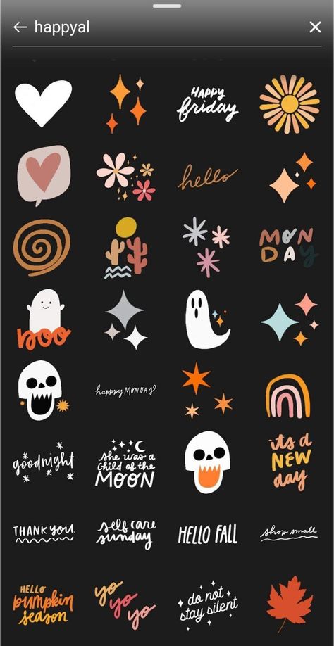 Fall Snapchat Stickers, Snapchat Gifs Cute, Insta Gifs, Fall Fonts, Insta Stickers, Instagram Story App, Story Sticker, Instagram Animation, Story Stickers