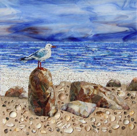 Mosaic Artwork Ideas, Red Coffee Maker, Tree Mosaic, Mosaic Birds, Mosaic Murals, Mosaic Backsplash, Mosaic Pictures, Mosaic Artwork, Night Pictures