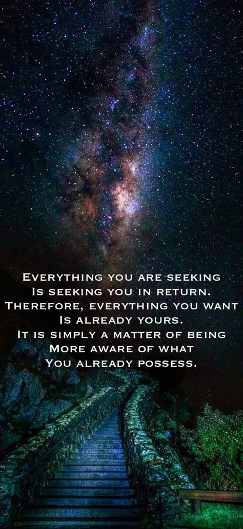 Everything you are seeking Is seeking you in return. Therefore, everything you want Is already yours. It is simply a matter of being More aware of what You already possess. What Is Abundance, What I Seek Is Seeking Me, Everything You Want Is Already Yours, What You Are Seeking Is Seeking You, What You Seek Is Seeking You, It Is Already Yours, Its Already Yours, Zen Mind, A Quote