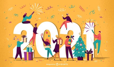 New Year Graphics, Champagne Confetti, Celebration Illustration, Year Wallpaper, Games Illustration, Happy New Year Wallpaper, New Year Illustration, Graphic Design Infographic, Creative Advertising Design