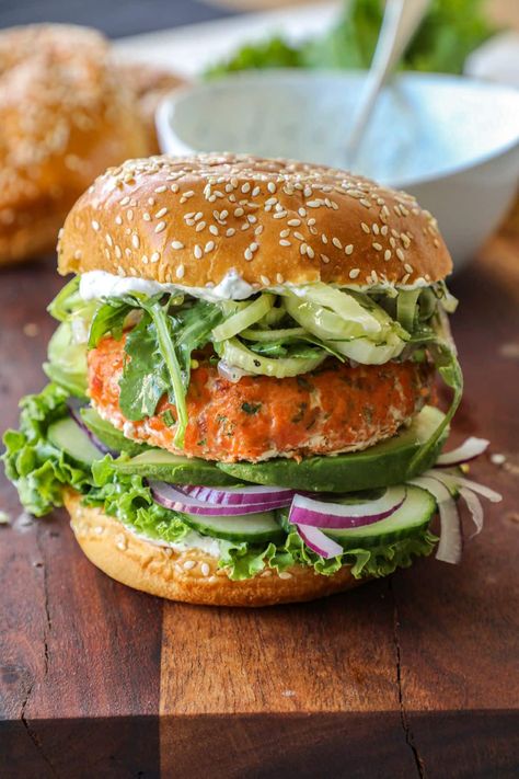 Smoked Salmon Sliders, Smoked Salmon Patties, Smoked Salmon Burger, Traeger Salmon, Salmon Burger Toppings, Traeger Smoked Salmon, Costco Salmon, Grilled Salmon Burgers, Cedar Plank Grilled Salmon