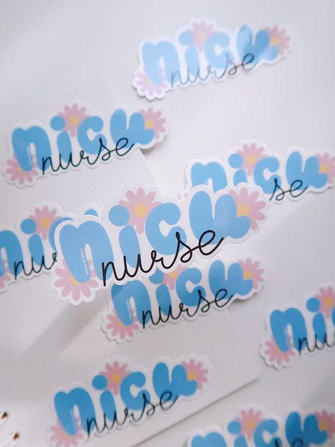 Nicu Nurse Stickers, Nurse Stickers, Neonatal Intensive Care Unit, Sticker For Laptop, Cute Stockings, Cute Nurse, Nicu Nurse, Intensive Care Unit, Vinyl Sticker Paper