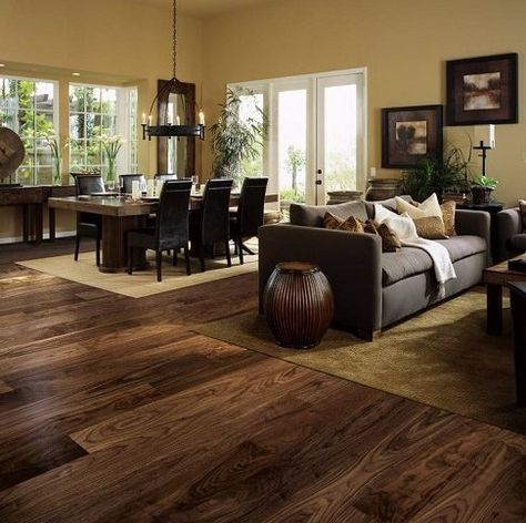 Trade Choice Solid American Black Walnut 162mm x 18mm Lacquered Wood Flooring Dark Brown Floor, Walnut Wood Floors, Living Room Hardwood Floors, Brown Living Room Decor, Living Room Wood Floor, Wood Furniture Living Room, Hardwood Floors Dark, Walnut Floors, Brown Floors