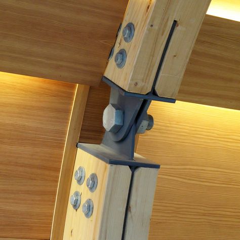 Timber Joints, Timber Architecture, Joinery Details, Wood Architecture, Wood Joints, Timber Structure, Metal Plates, Timber Construction, Wood Joinery