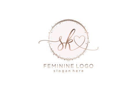 Initial SK handwriting logo with circle template vector logo of initial wedding, fashion, floral and botanical with creative template. Logo With Circle, Sk Logo, Handwriting Logo, 25 Year Anniversary, Circle Template, Feminine Logo, Creative Template, Wedding Fashion, Year Anniversary