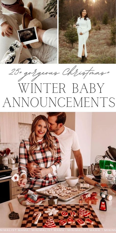 The very sweetest Christmas pregnancy announcement photos - whether you're planning a first baby announcement, expecting baby 2, 3, 4 or more - these creative baby announcements are festive & fun! First Baby Announcement, Christmas Pregnancy Announcement Photos, Christmas Pregnancy Announcement Ideas, Christmas Card Pregnancy Announcement, First Baby Announcements, Holiday Baby Announcement, First Pregnancy Announcements, Simple Pregnancy Announcement, Creative Baby Announcements