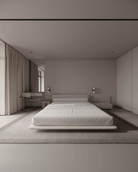 Instagram Minimal Luxury Bedroom, Modern Industrial Bedroom Design, Modern Industrial Bedroom, Modern Simple Bedroom, House In The City, Industrial Bedroom Design, Minimalist Bedroom Ideas, Hostel Room, Bright Interior