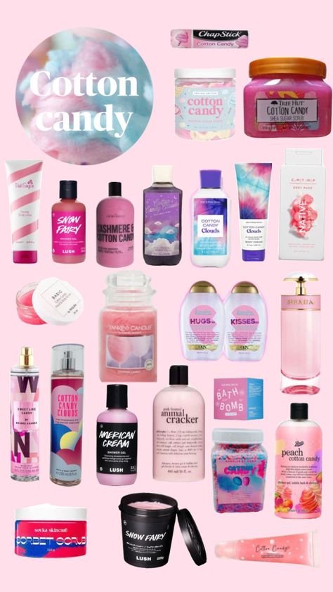 Cotton Candy Hygiene, Cotton Candy Shower Routine, Cotton Candy Perfume Aesthetic, How To Smell Pretty, Cotton Candy Products, Cotton Candy Body Care, How To Smell Like Sweet Candy, Cotton Candy Skincare, Scents To Smell Like