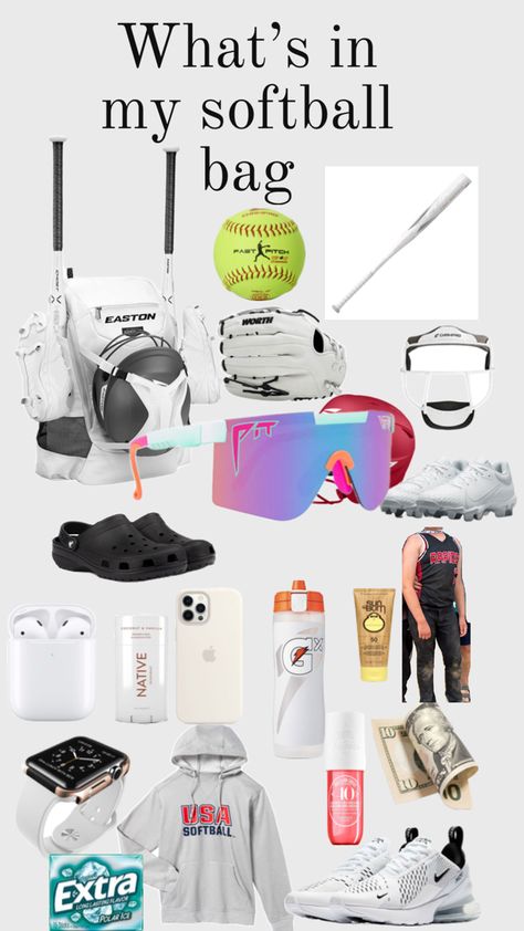 Softball Bag, Softball Photos, Softball Tournaments, Softball Bags, Softball Outfits, Softball Season, Softball Catcher, Softball Pictures, Sports Aesthetic