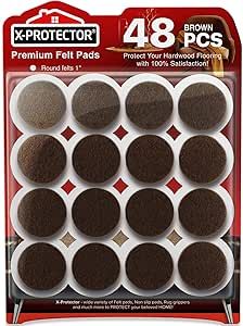 Felt Furniture Pads X-PROTECTOR - 48 Premium Floor Protector Chair Felts for Feet Wood Floors Best Hardwood Protect Your Hard Floors! (Brown) Felt Furniture, Floor Protectors, Hard Floor, Wood Floors, Hardwood Floors, Felt, Thing 1, Flooring, Wood