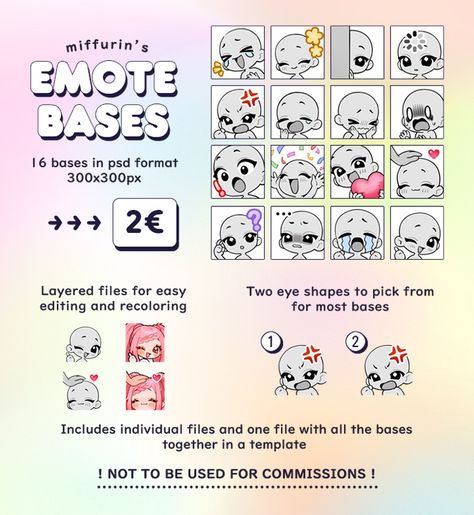 Emote Base, Character Design Tips, Channel Branding, Discord Emotes, Friends Characters, Draw Your, Eye Shapes, Drawing Reference Poses, Drawing Reference