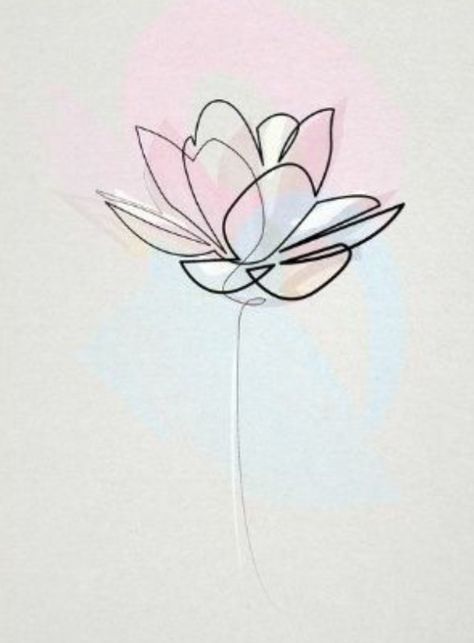 Flowers, Lotus, Tattoos, One Line Tattoo, Lotus Flower Tattoo, Lotus Flower, Flower Tattoo, Circles, Drawings