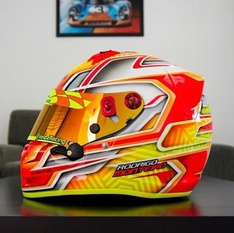 Rodrigo Monteiro | Arai Sk6 | Up's @velozracing #enginestudio #velozracing #kartbr #karting #kart #helmetart #helmetdesign #effects… Arai Helmet Design, Karting Helmet, Helmets Design, Custom Helmet Paint, Custom Helmet Design, Motorcycle Helmet Design, Arai Helmets, Helmet Designs, Cool Motorcycle Helmets