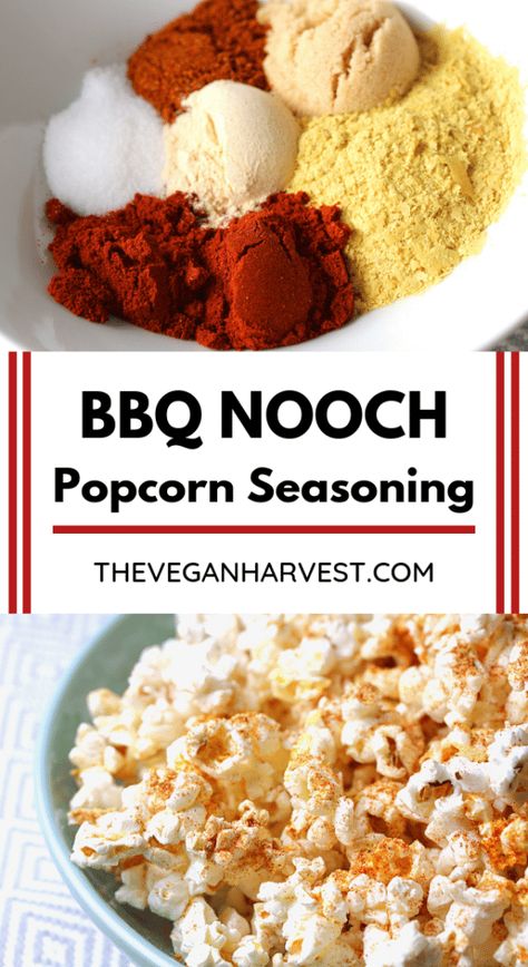 Nutritional Yeast Popcorn, Popcorn Seasoning Recipes, Vegan Popcorn, Popcorn Recipes Easy, Nutritional Yeast Recipes, Yeast Recipes, Vegan Snack Recipes, Popcorn Seasoning, Popcorn Recipes